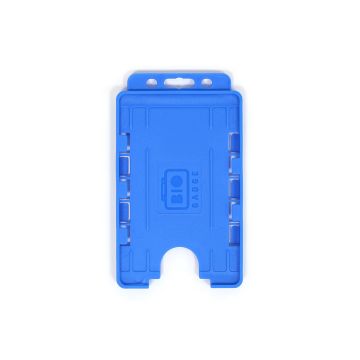 BioBadge Dual-Sided Holders Portrait - Pack of 100 / light blue