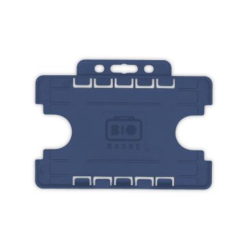 BioBadge Dual-Sided Holders Landscape - Pack of 100 / dark blue