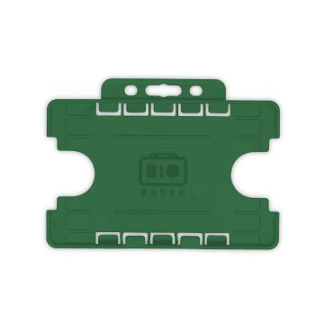 BioBadge Dual-Sided Holders Landscape - Pack of 100 / dark green