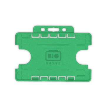 BioBadge Dual-Sided Holders Landscape - Pack of 100 / light green