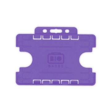 BioBadge Dual-Sided Holders Landscape - Pack of 100 / purple