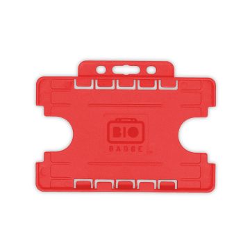 BioBadge Dual-Sided Holders Landscape - Pack of 100 / red