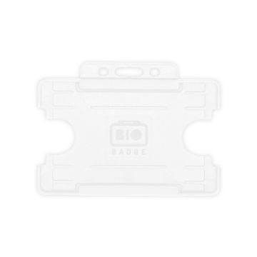BioBadge Open Faced Holders Landscape - Pack of 100 / weiß