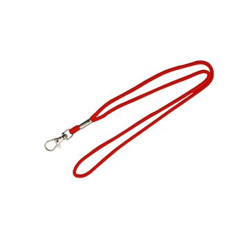 Lanyard round snap hook red - 10 pieces
