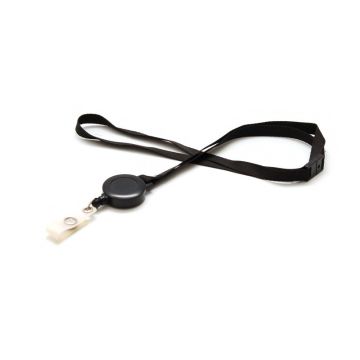 Lanyard flat 10 mm Kartenjojo Break-Away Black - 10 pieces