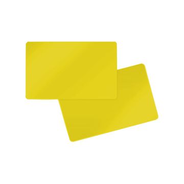 PVC card double-sided yellow 86 x 50 x 0.5 mm (500 pieces)
