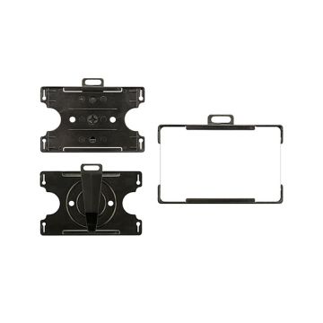 Card holder rotatable hard plastic - black