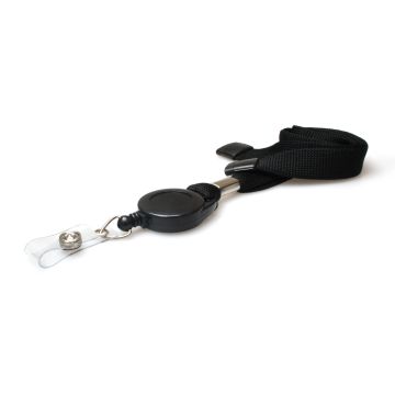 16mm rPET Flexiweave Lanyards Card Reel - Pack of 50 / black