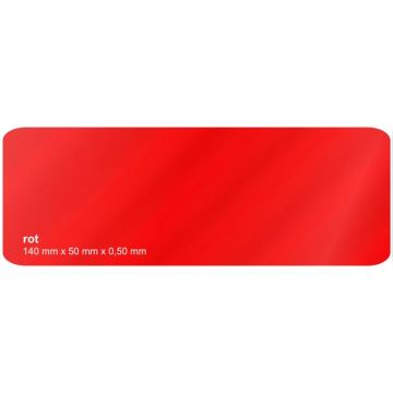 PVC Karte - mattes Laminat (140x50x0,5mm, rot) 
