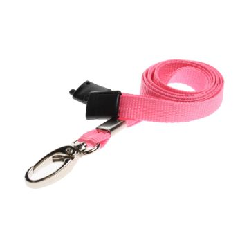 10mm rPET Lanyards w Metal Lobster Clip - Pack of 100 / pink