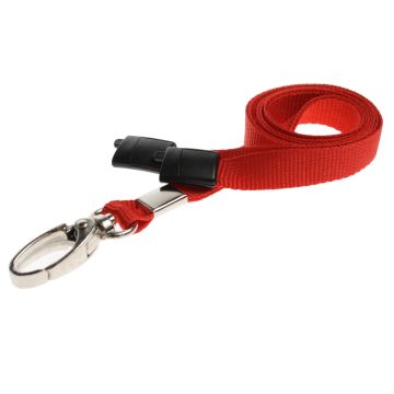 10mm rPET Lanyards w Metal Lobster Clip - Pack of 100 / red