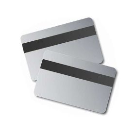PVC Karte beidseitig Silber Magnetstreifen LoCo