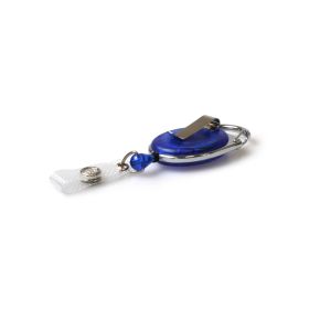 Carabineer Reel wth Belt Clip & Strap Clip - Pack 50 / blue