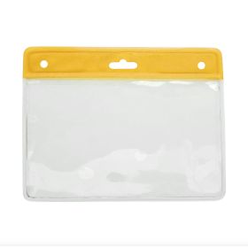 Card holder horizontal vinyl 77 x 94 mm color bar yellow (1)