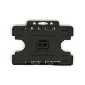 BioBadge Dual-Sided Holders Landscape - Pack of 100 / black