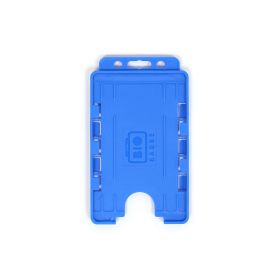 BioBadge Dual-Sided Holders Portrait - Pack of 100 / light blue