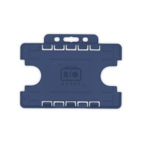 BioBadge Dual-Sided Holders Landscape - Pack of 100 / dark blue