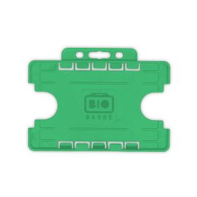 BioBadge Dual-Sided Holders Landscape - Pack of 100 / light green