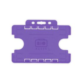 BioBadge Dual-Sided Holders Landscape - Pack of 100 / purple