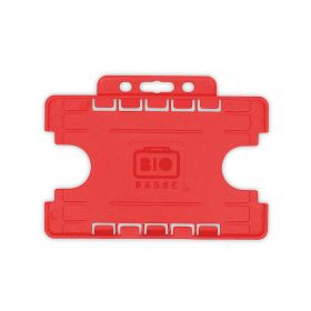 BioBadge Dual-Sided Holders Landscape - Pack of 100 / red