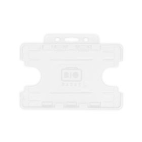 BioBadge Dual-Sided Holders Landscape - Pack of 100 / white