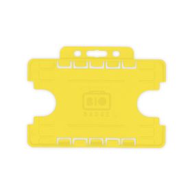 BioBadge Dual-Sided Holders Landscape - Pack of 100 / yellow