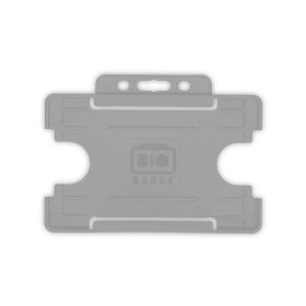 BioBadge Open Faced Holders Landscape - Pack of 100 / gray
