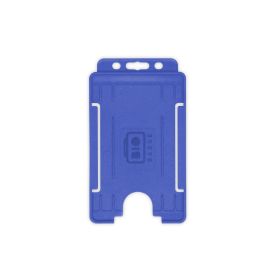 BioBadge Open Faced Holders, Portrait - Pack of 100 / blue
