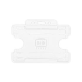 BioBadge Open Faced Holders Landscape - Pack of 100 / white