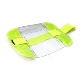 adjustable wristband card holder vertical vinyl - yellow (100 pcs.)