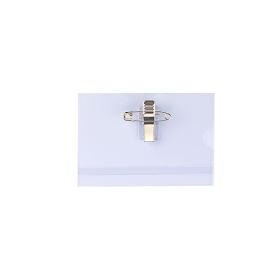 Acetate card holder with crocodile clip pin