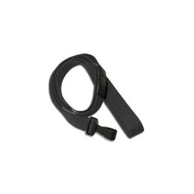 Lanyard flach 10 mm Kunststoffhaken Break-Away Schwarz