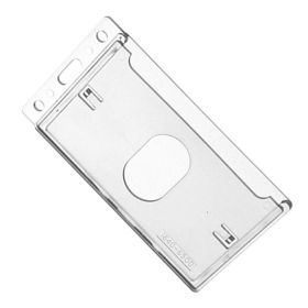 Vertical frosted card holder with mounting bracket