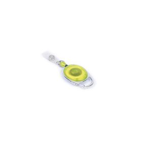 Oval yoyo with mounting bracket - yellow transparent