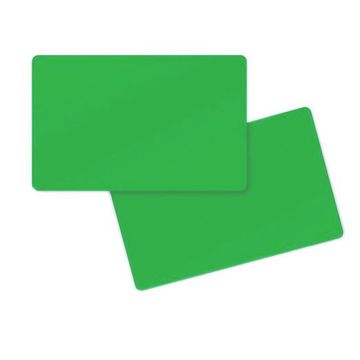 Tarjeta PVC doble cara verde 86 x 54 x 0,76 mm (500 unidades)