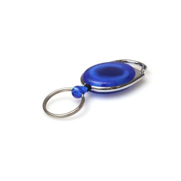 Carabineer Card Reel wth Key Ring - Pack 50 / blau