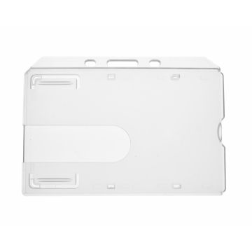 Clear Enclosed ID Card Holder - Horizontal (100 Stk.)