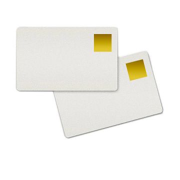 Plastic cards 0,76 with golden window Holopatch (500 pieces)