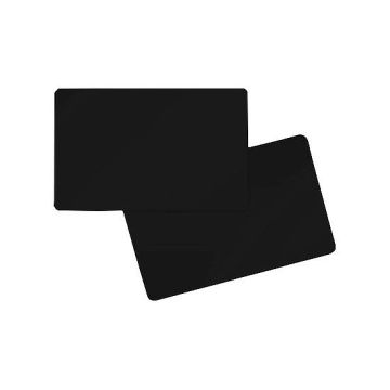 PVC Karte beidseitig schwarz matt 86 x 54 x 0,5 mm Food approved (500 Stück)