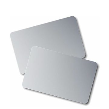 PVC card one-sided silver 86 x 54 x 0.76 mm (500 pieces)