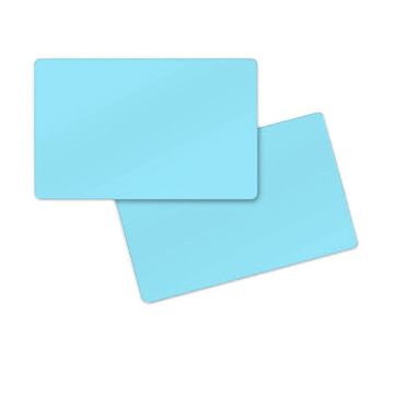 PVC card double-sided light blue 86 x 54 x 0.76 mm (500 pieces)