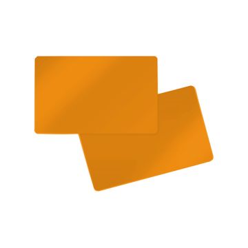 PVC card double-sided orange 86 x 54 x 0.76 mm (500 pieces)