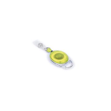 Oval yoyo with mounting bracket - yellow transparent