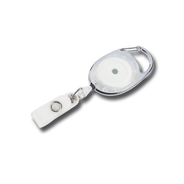 Oval yoyo with mounting bracket - white transparent