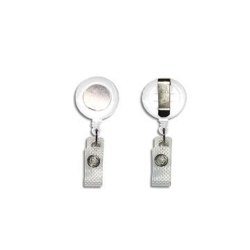 Yoyo rond avec clip ceinture et pochette textile - blanc