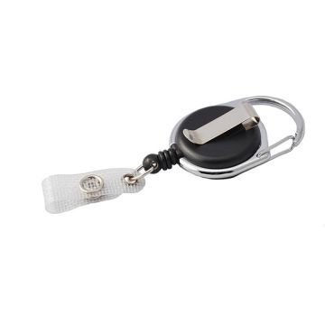 Jojo round with mounting bracket, belt clip and fabric-reinforced strap - black