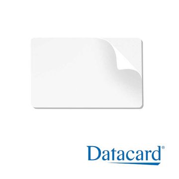 Datacard StickyCard, blank white with adhesive back (100 pieces)