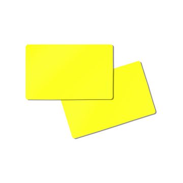 Tarjeta PVC doble cara amarillo neón 86 x 54 x 0,76 mm (500 unidades)