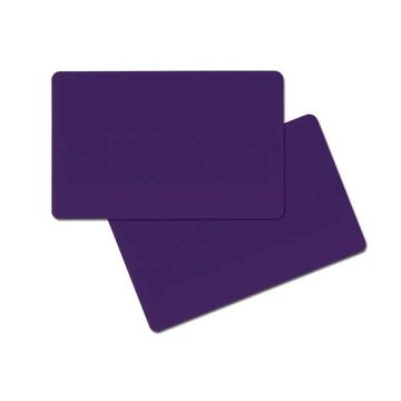 Tarjeta PVC doble cara morada 86 x 54 x 0,76 mm (500 unidades)