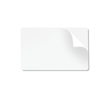 Plastic cards small 0.25 adhesive back (100 pieces)